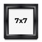 Square Minimalist Shadow Box Black Picture Frame - UV Acrylic, Backing, Hanging Hardware